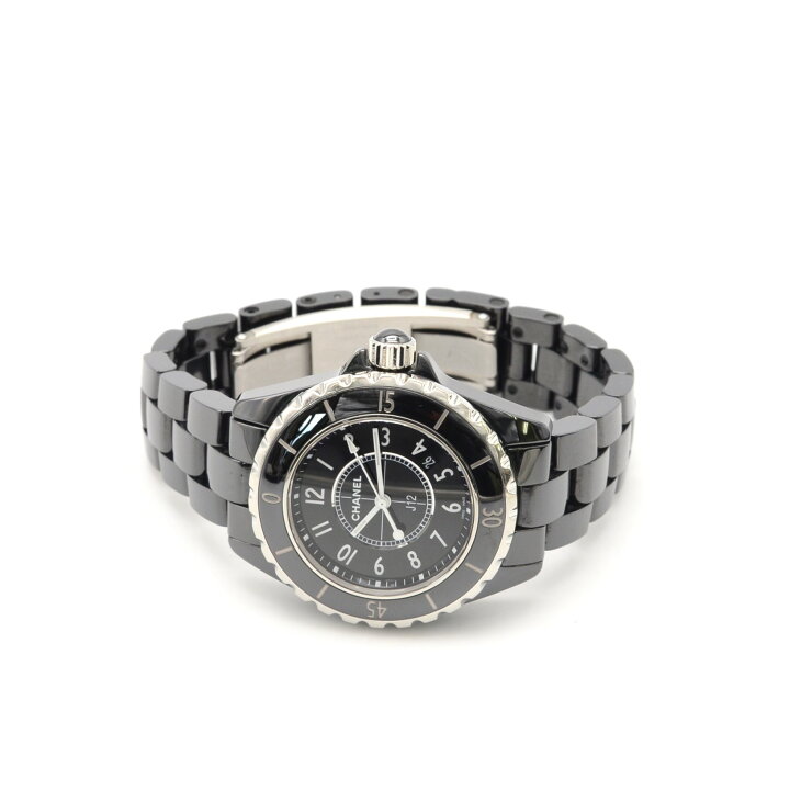 楽天市場】CHANEL シャネル J12 H0682 クォーツ QZ 33ミリ ブラック 
