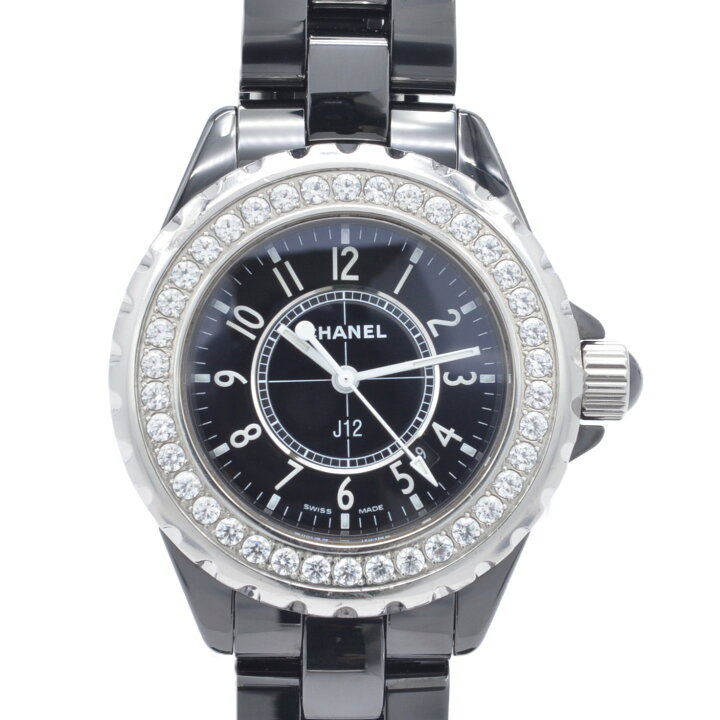 楽天市場】CHANEL シャネル J12 クォーツ QZ 33ミリ ダイヤベゼル  