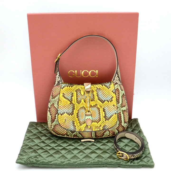 楽天市場】GUCCI グッチ ジャッキー 1961 パイソン 636709 肩掛け