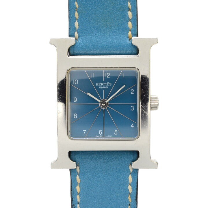 楽天市場】HERMES エルメス Hウォッチ HH1.210 クォーツ QZ SS×革 
