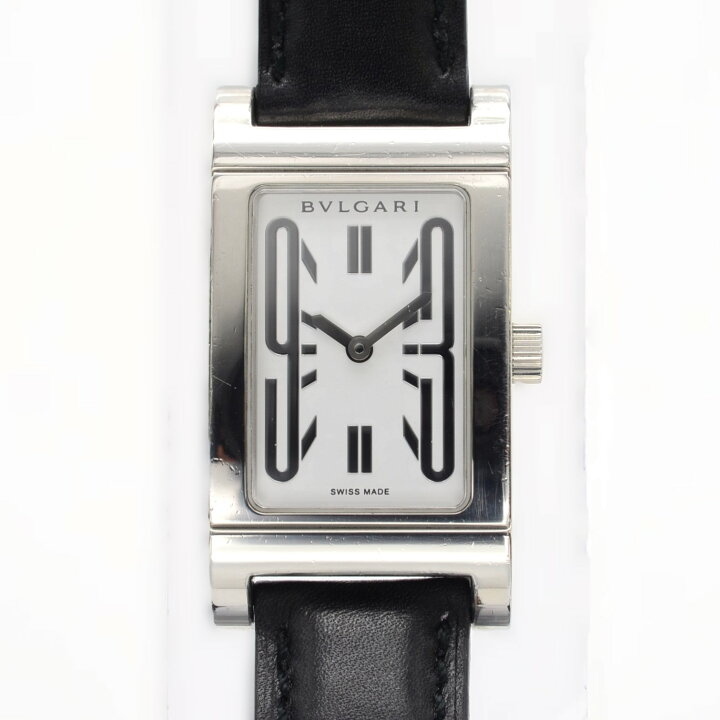 楽天市場】BVLGARI ブルガリ レッタンゴロ RT39S 白文字盤 SS×革  