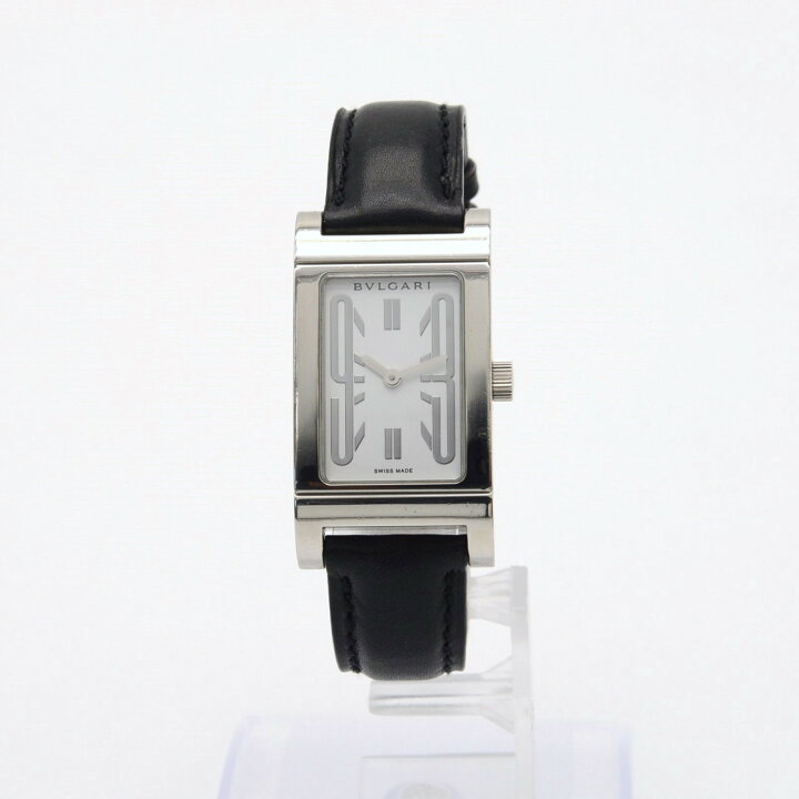 楽天市場】BVLGARI ブルガリ レッタンゴロ RT39S 白文字盤 SS×革  