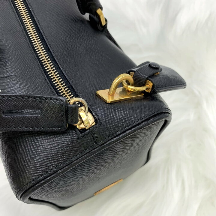 楽天市場】PRADA プラダ BR0487 サフィアーノスポーツレザー 黒 ミニ