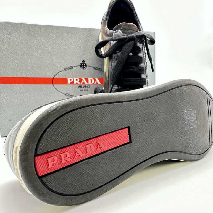楽天市場】PRADA プラダ スニーカー 3E 5892 迷彩柄 35 1/2