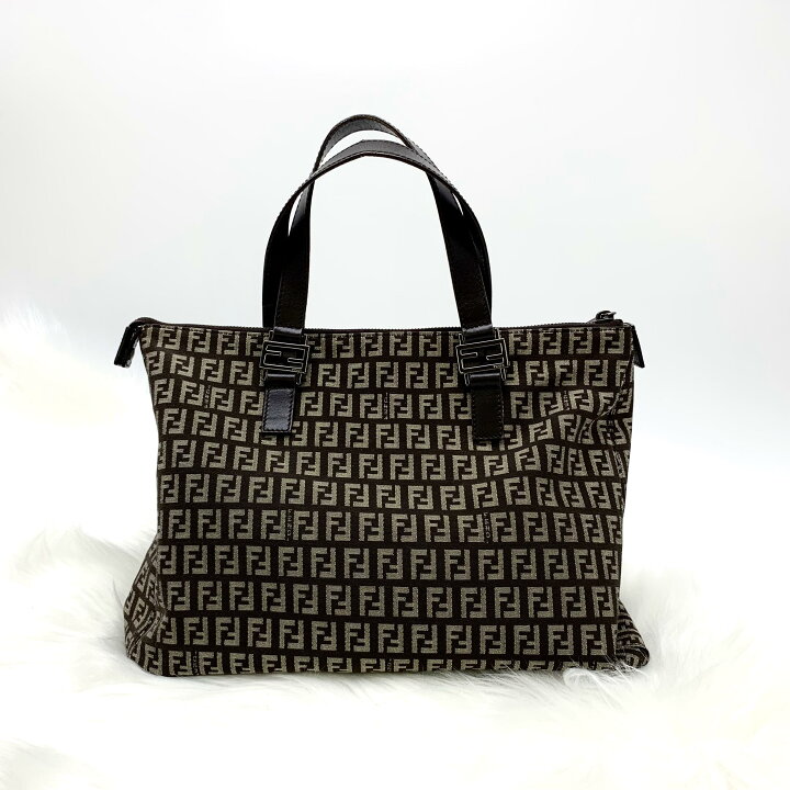 フェンディ FENDI ズッキーノ柄 ハンドバッグ トートバッグ 