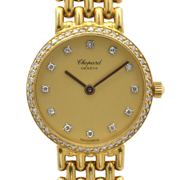 Chopard/ショパール】 20/3957-24 ハッピーダイヤモンド 腕時計 K18YG 