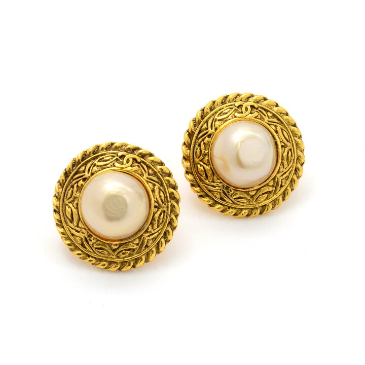 楽天市場】CHANEL シャネル ココマーク イヤリング メタル ゴールドGP  