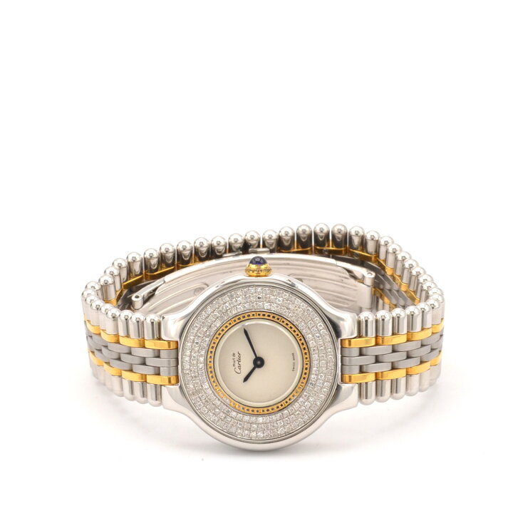 楽天市場】CARTIER カルティエ マスト21 ダイヤベゼル クォーツ SS×YG 