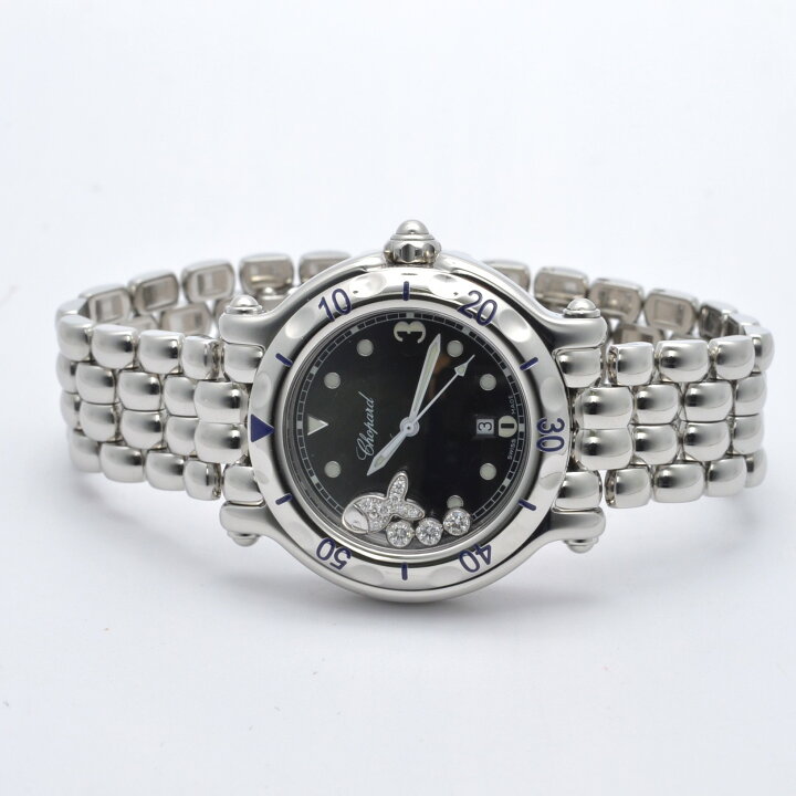 楽天市場】CHOPARD ショパール ハッピースポーツ 4Pダイヤ ブラック  