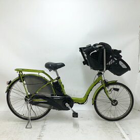 【クーポン対象】中古 自転車 激安 子供乗せ対応電動アシスト パナソニック Gyutto 前22/後26インチ 内装3段 整備士点検済み