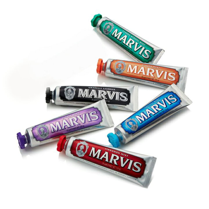 信憑 MARVIS マービス 歯磨き粉 85ml ホワイトニングミント 一本 MARVIS トゥースペースト クラシック アクアティックミント 25ml