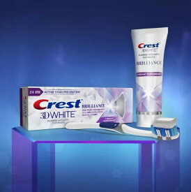 【Crest バラ売り】送料無料 Crest3Dクレストホワイトブリリアンス歯磨き粉 バイブラントペパーミント 110g x1【Crest 3D White Brilliance Toothpaste】/オーラル・デンタルケア・正規品・香港流通品/クレスト 3d ホワイト 歯磨き粉