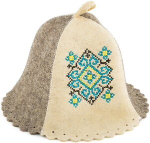 �G�f���E�N���C�i�E�[���T�E�i�n�b�g�E�N���C�i�h�J-�u���[/Eden Ukraine Wool Sauna Hat�y�T�E�i���D��(�ʏ̃T�E�i�[)�ɐl�C�̃T�E�i�n�b�g�z