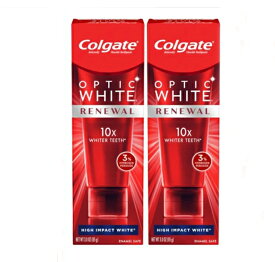 【送料無料/2個セット】コルゲート ハイインパクト 歯磨き粉 85g x 2本【お得なセット】【最新版】 リニュー ホワイト オプティックホワイト Colgate Optic White Renewal High Impact White【アメリカ 米国 歯磨き粉】