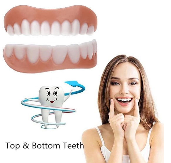リゲインスマイル 上の歯も下の歯もサッとつけるだけで白い歯になるフェイクティース／Fake Teeth, Cosmetic Denture Veneers for Upper and Lower Jaw 送料無料
