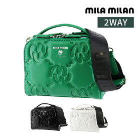 【最大P24倍&100円OFFクーポン】ミラ・ミラン バッグ ショルダーバッグ ハンドバッグ ミニ 2WAY mila milan カリーナ 手つきショルダー 263101 メンズ レディース 黒 白 緑 ポイント10倍 送料無料 誕生日プレゼント ギフト ラッピング無料 【正規代理店】 nwar