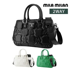 【最大P24倍&100円OFFクーポン】ミラ・ミラン バッグ トートバッグ ショルダーバッグ 2WAY mila milan カリーナ ミニトートショルダー 263501 メンズ レディース 黒 白 緑 ポイント10倍 送料無料 誕生日プレゼント ギフト ラッピング無料 【正規代理店】 nwar