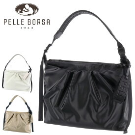 【楽天カード利用で最大P12倍】 ペレボルサ PELLE BORSA ショルダーバッグ Cheers チアーズ ギャザーショルダー 204675 ブラック アイボリー トープ レディース ポイント10倍 送料無料 誕生日プレゼント ギフト プレゼント ラッピング無料 スマホ 通勤バッグ