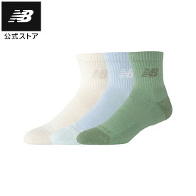 【公式】ニューバランス Active クッション クォーター ソックス 3P アクセサリー 靴下 快適 屋内 屋外 メンズ 男性 吸汗 速乾 メッシュ 3足セット
