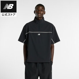 【30%OFF】【公式】ニューバランス ウーブンショートスリーブハーフジップ アパレル 半袖 Tシャツ 運動 スポーツ カジュアル 快適 ファッション 屋内 屋外 贈り物 ギフト メンズ 男性 吸汗 速乾 ストレッチ
