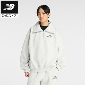 【30%OFF】【公式】ニューバランス リニアヘリテージフリースハーフジップ アパレル トップス カジュアル 快適 屋内 屋外 レディース ウィメンズ 女性 長袖 裏起毛