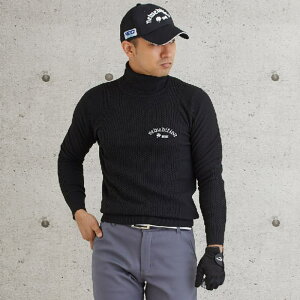 ゴルフウェア メンズ 秋 冬 タートル ゴルフセーターメンズ ウエア メンズ ハイネック クルーセーター メンズ ニット 厚手 長袖 防寒 【NewEdition GOLF】NEG-520