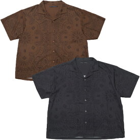 プリントシャツ"BANDANA"モデル着用サイズ：176cm/XL