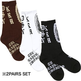 SOCKS 2PAIRS SET "MARIA"[サイズ]25-28cm[カラー]ブラック、ホワイト、ブラウン