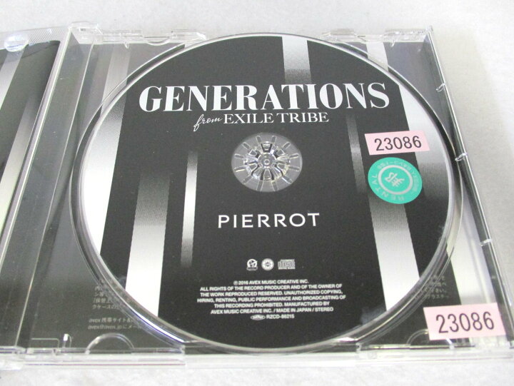 楽天市場】AC00107 【中古】 【CD】 PIERROT/GENERATIONS from EXILE 