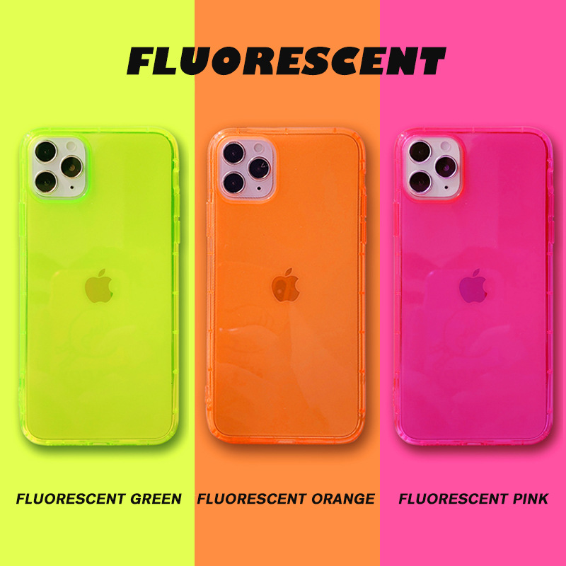 iPhoneケース スマホケース 蛍光カラー ハイクオリティ イエロー オレンジ ピンク チープ iPhone11 promax 蛍光 pro iPhone12 ケース 12 アイフォン mini
