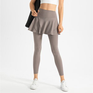 ヨガレギンス フェイクスカート ハイウエスト ストレッチスキニー スポーツパンツ スカート ランニング ヨガ ジム フィットネスパンツ テニス バドミントン