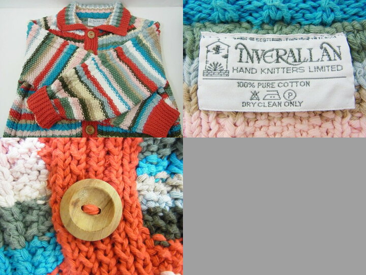 楽天市場】美品 INVERALLAN マルチボーダー コットンニット 