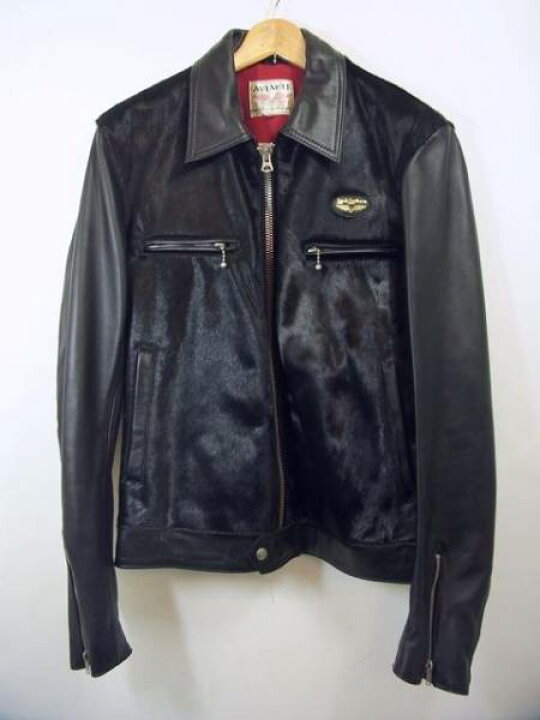 楽天市場】美品 Lewis Leathers ドミネーター 40 ハラコ 黒 