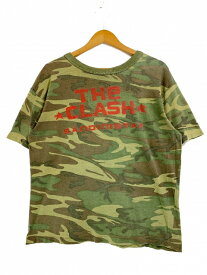 USA製 80年 THE CLASH "Sandinista!" S/S Tee 迷彩 XL 80s ザ・クラッシュ サンディニスタ 半袖 Tシャツ バンドT プリント カモ柄 ウッドランドカモ 【中古品】