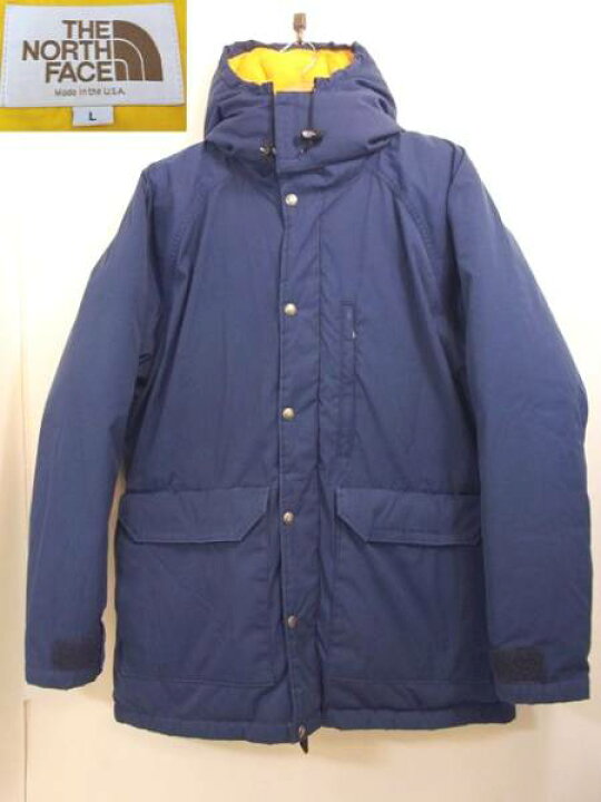 楽天市場】茶タグ USA製 復刻 NORTH FACE セロウダウンJKT 紺 L ノース 