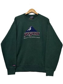 USA製 90s JANSPORT Logo Sweatshirt 緑 L ジャンスポーツ スウェット ロゴ アウトドア グリーン 古着 【中古】