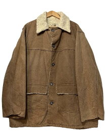 USA製 90s Carhartt Duck Wrange Coat 茶 50 カーハート ダック ランチコート ボアジャケット ブラウン 古着 【中古】