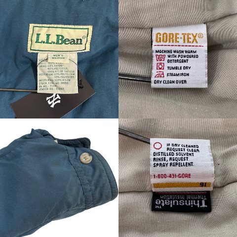 楽天市場】00s L.L.Bean Gore-Tex Nylon Padding Jacket 青 M