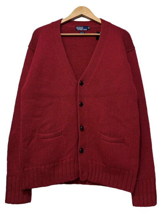 楽天市場】90s Polo Ralph Lauren Wool Knit Cardigan 赤 M ポロラルフ 