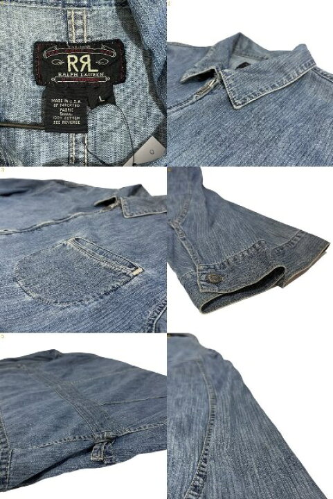 楽天市場】USA製 90s RRL 91-B Type Denim Work Jacket 薄青 L ダブル 