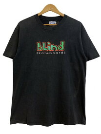 USA製 90s BLIND SKATEBOARDS Logo S/S Tee 黒 L ブラインド スケートボード 半袖 Tシャツ Hanes ヘインズ OLD SKATE オールドスケート 古着 【中古】