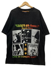 97年 KROQ'S 5th Annual Wennie Roast Live Concert S/S Tee 黒 XL 90s ケーロック Tシャツ フェス コンサート バンドT 1997 古着 【中古】
