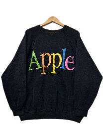 USA製 80s~90s APPLE Logo Sweatshirt 黒 XL アップル スウェット Hanes ヘインズ 企業物 ブラック 古着 【中古】