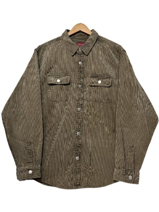 楽天市場】21SS SUPREME Washed Corduroy Shirt 茶 XL シュプリーム 