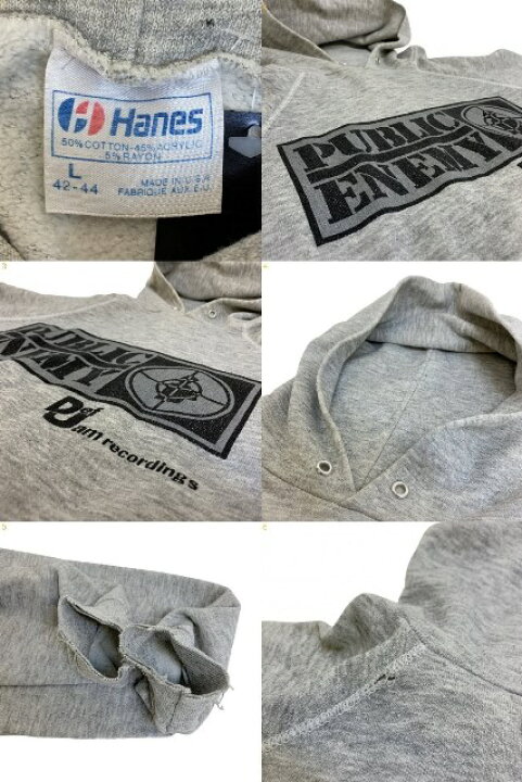 楽天市場】USA製 80s〜90s PUBLIC ENEMY Print Sweat Hoodie 灰 L 