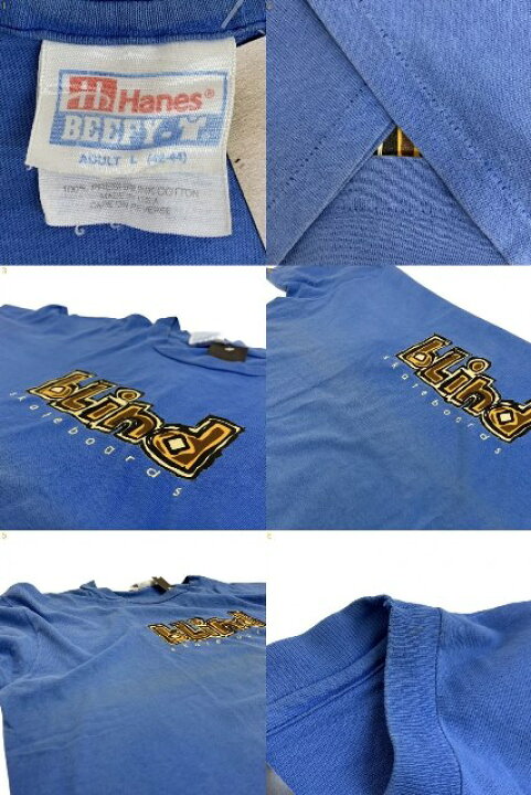 楽天市場】USA製 90s BLIND SKATEBOARDS Logo S/S Tee 青 L ブラインド 