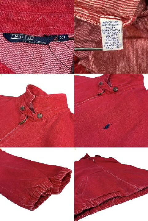 楽天市場】80s Polo Ralph Lauren Red Denim Swing Top Jacket 赤 XL 