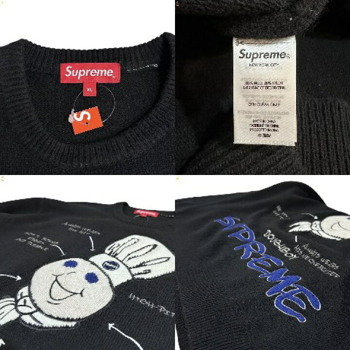 楽天市場】22AW UPREME Doughboy Sweater 黒 XL シュプリーム ドゥー 
