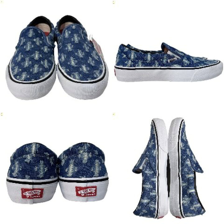 楽天市場】20SS SUPREME × VANS Hole Punch Denim Slip-On Pro 青 US8 
