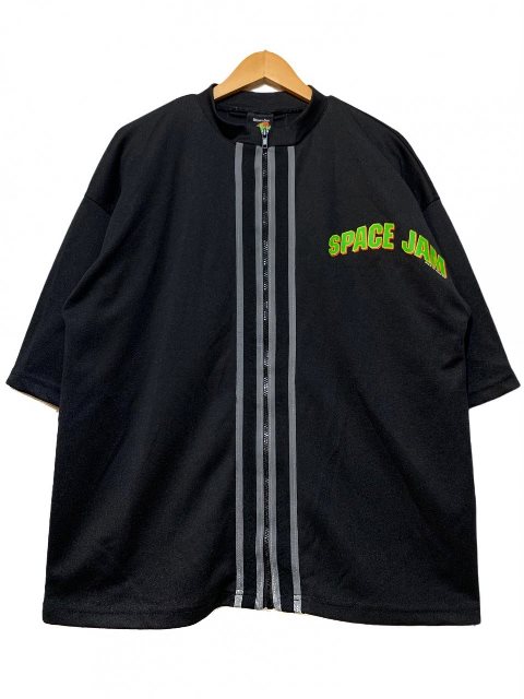 USA製 96年 SPACE JAM Zip Up S Shirt 黒 XL 81％以上節約 90s 中古 ユニフォーム 映画 スペースジャム 半袖 ジャージ JORDAN ジョーダン もらって嬉しい出産祝い 1996 シューティングシャツ